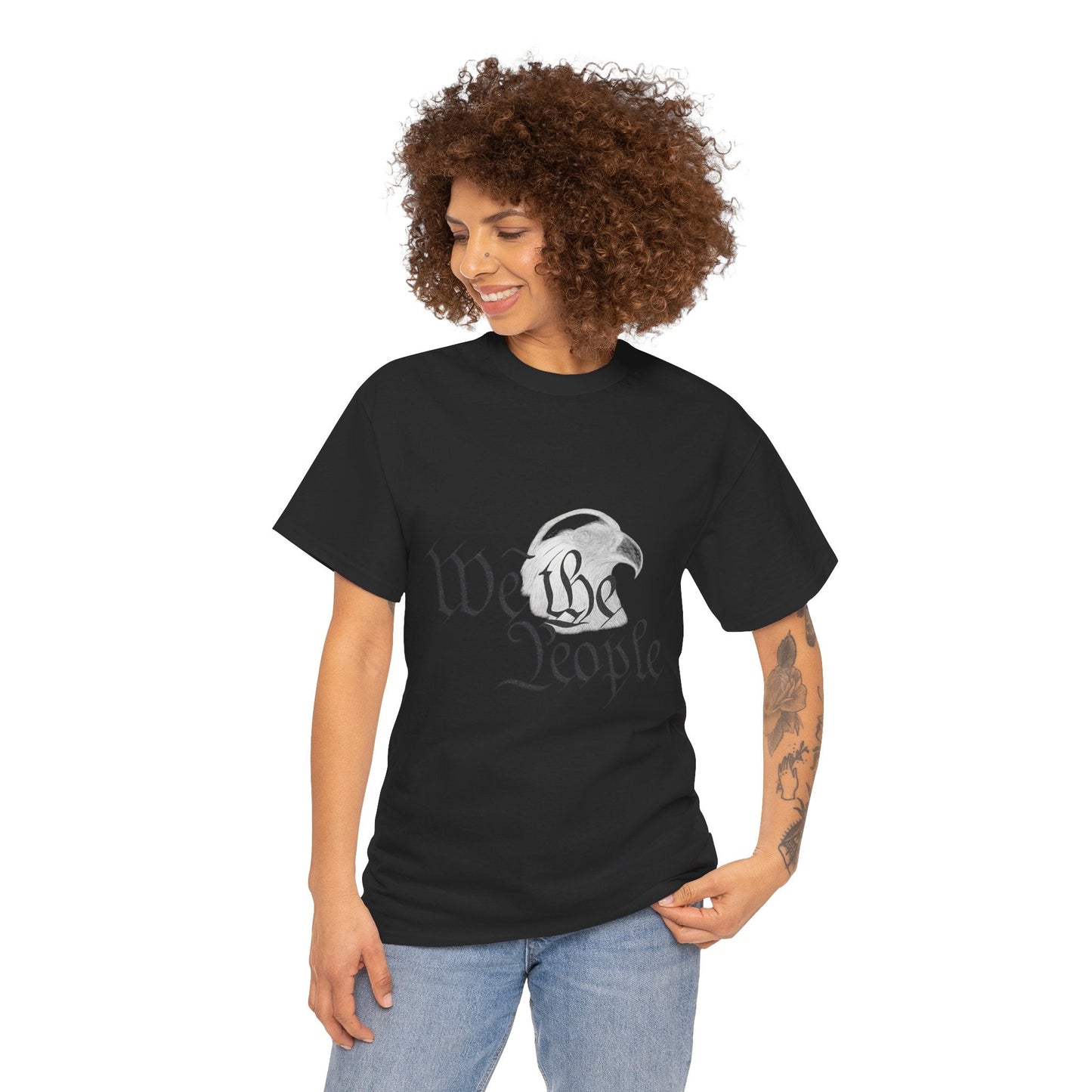 “We the People” Patriotic T-Shirt – Unisex Heavy Cotton Tee for Everyday Freedom, Activists & American Pride - The Buy Boom