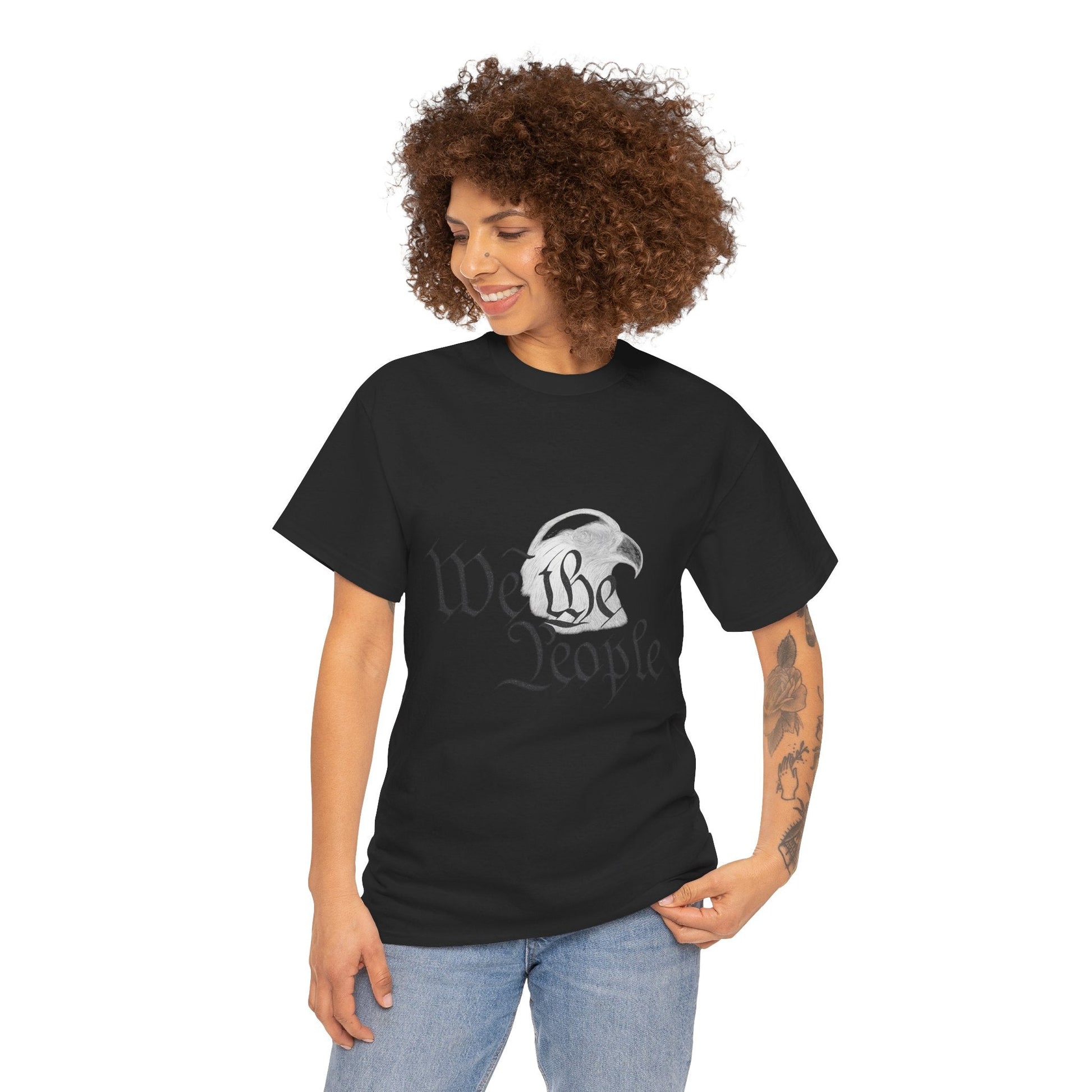 “We the People” Patriotic T-Shirt – Unisex Heavy Cotton Tee for Everyday Freedom, Activists & American Pride - The Buy Boom
