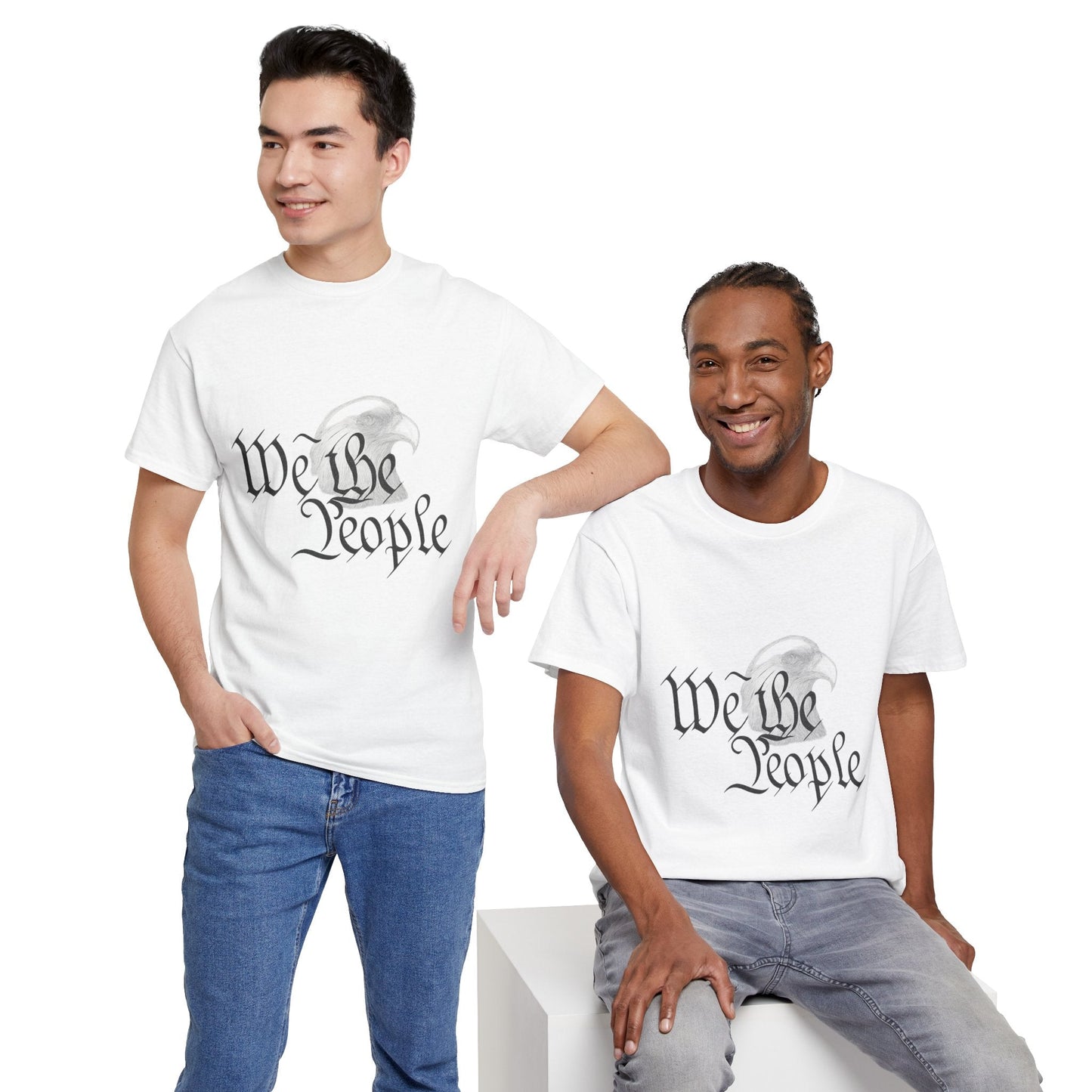 “We the People” Patriotic T-Shirt – Unisex Heavy Cotton Tee for Everyday Freedom, Activists & American Pride - The Buy Boom
