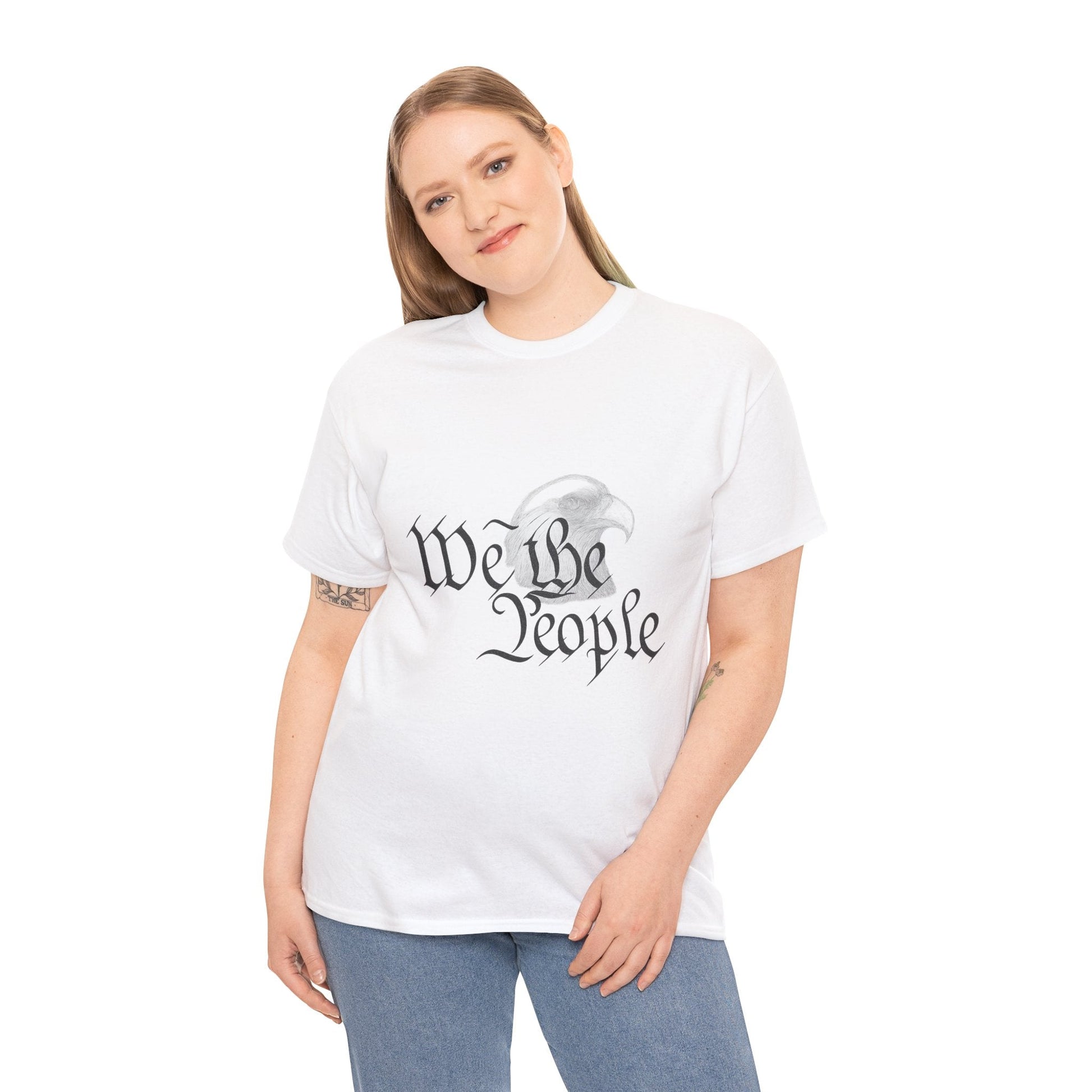“We the People” Patriotic T-Shirt – Unisex Heavy Cotton Tee for Everyday Freedom, Activists & American Pride - The Buy Boom