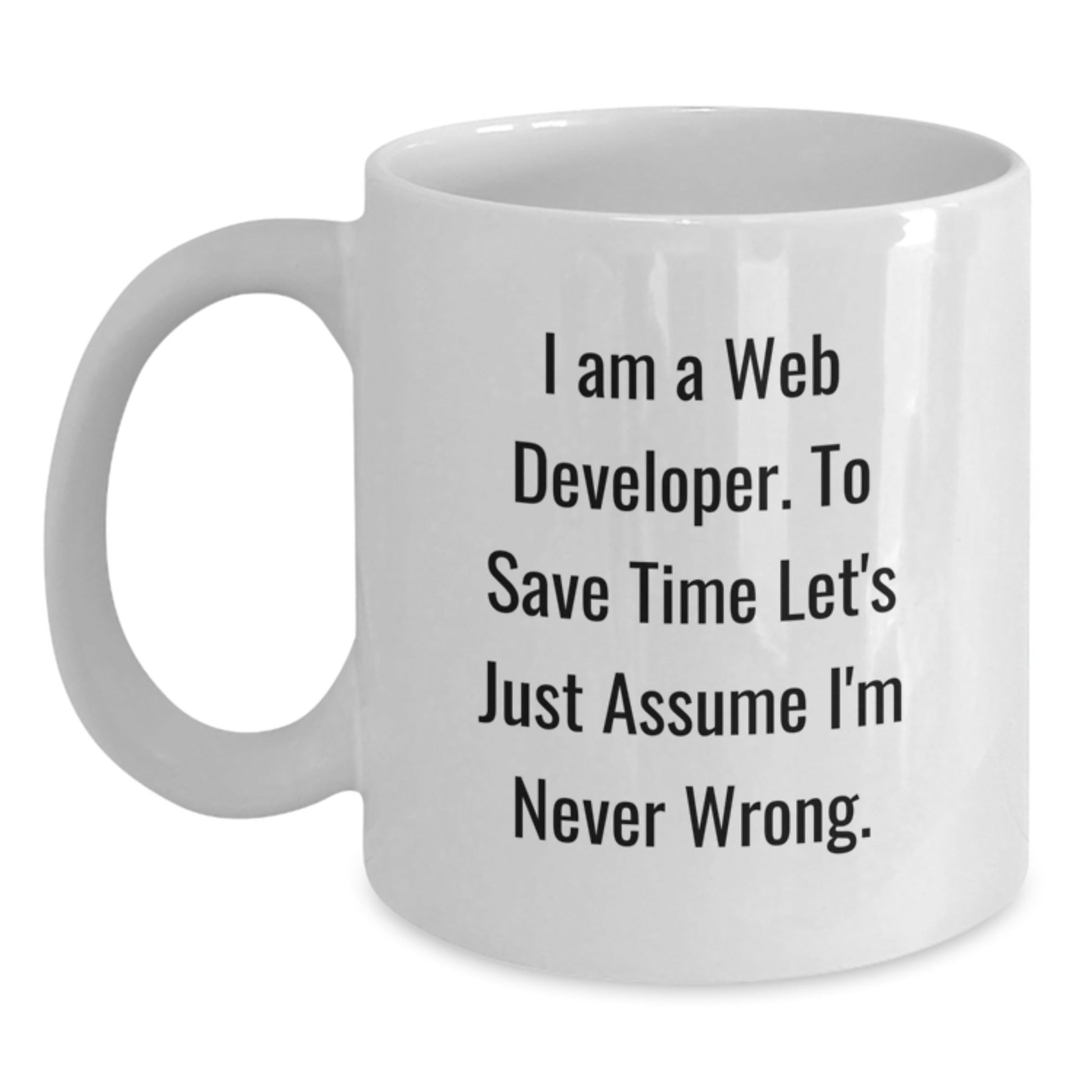 Web Developer Christmas Unique Gift, Funny White Coffee Mug, Gifts from Friends to Web Developer, 11oz or 15oz Capacity, Perfect for Web Developers, Inspirational Quote - The Buy Boom