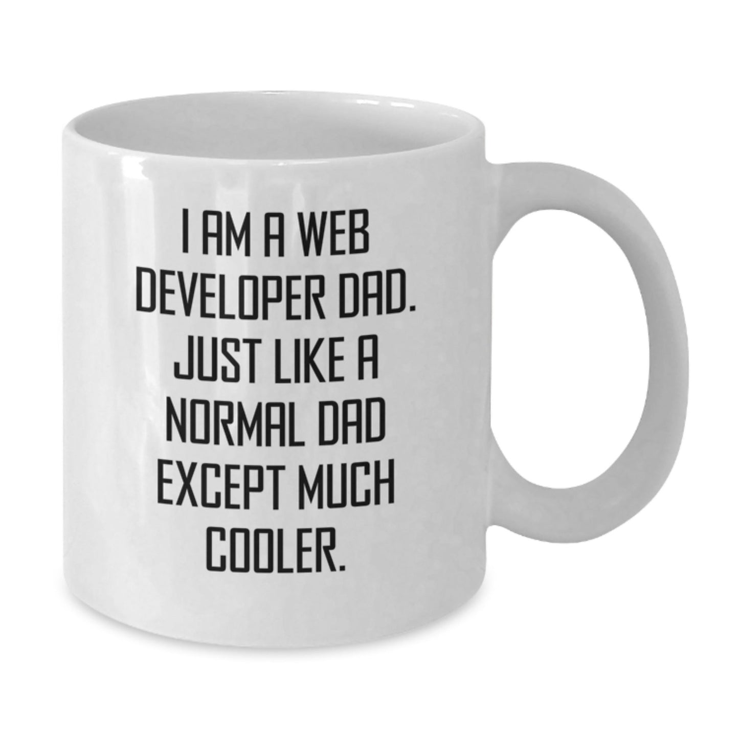 Web Developer Dad Gifts Funny White Coffee Mug for Men Friends, Gifts from Dad to Web Developer Birthday Unforgettable Unique presents - The Buy Boom