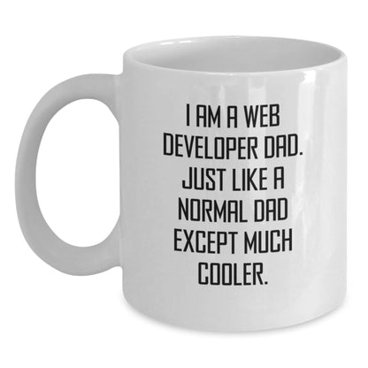 Web Developer Dad Gifts Funny White Coffee Mug for Men Friends, Gifts from Dad to Web Developer Birthday Unforgettable Unique presents - The Buy Boom