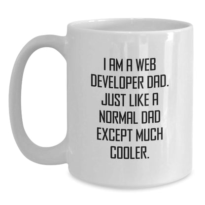 Web Developer Dad Gifts Funny White Coffee Mug for Men Friends, Gifts from Dad to Web Developer Birthday Unforgettable Unique presents - The Buy Boom