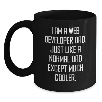 Web Developer Dad Gifts, I Am A Web Developer Dad Funny Quote Black Coffee Mug, Birthday Unique Gifts from Men to Web Developers - The Buy Boom
