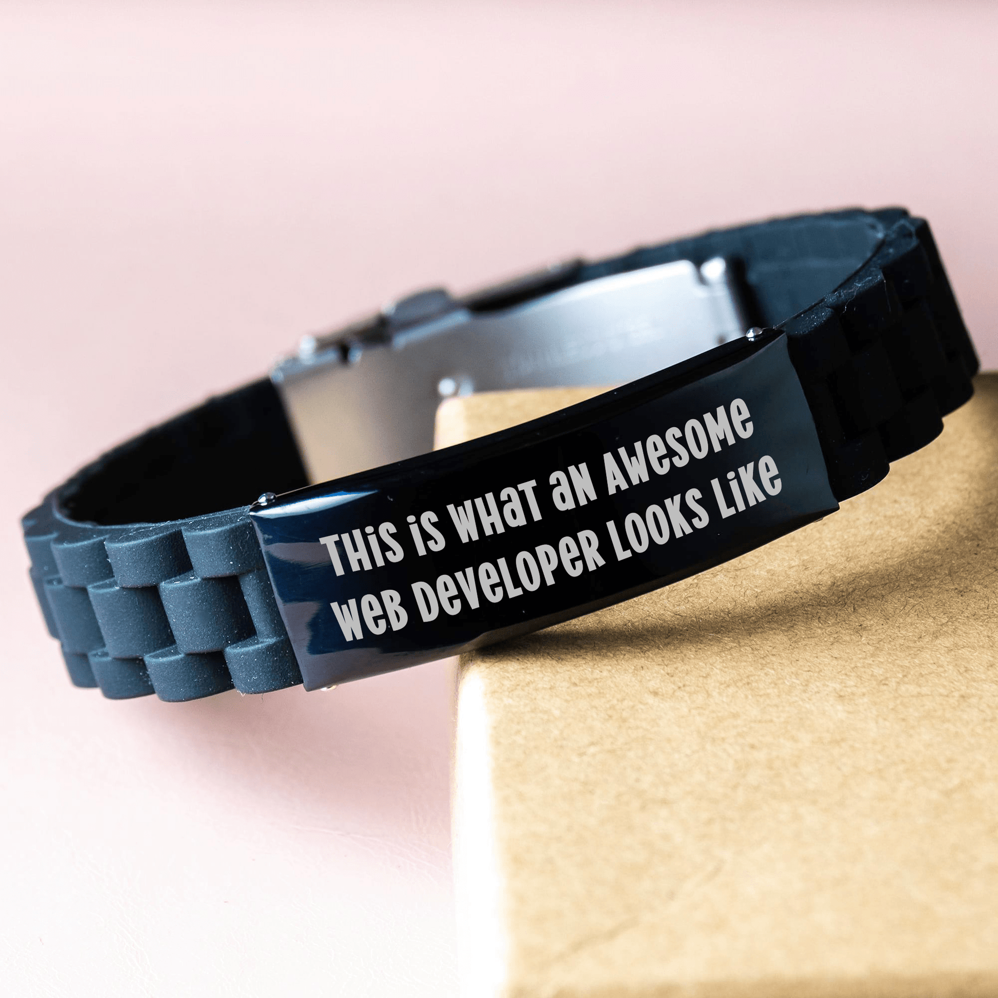 Web Developer Gifts, Father's Day Unique Gifts from Men, This Is What An Awesome Web Developer Looks Like, Glide lock Clasp Bracelet - The Buy Boom