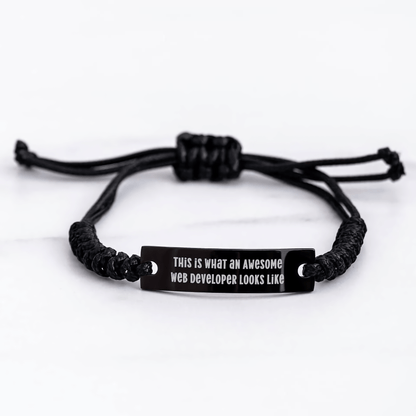 Web Developer Gifts, Funny Quote Rope Bracelet, Gifts from Friends, Father's Day Unique Gifts for Web Developer Men - The Buy Boom