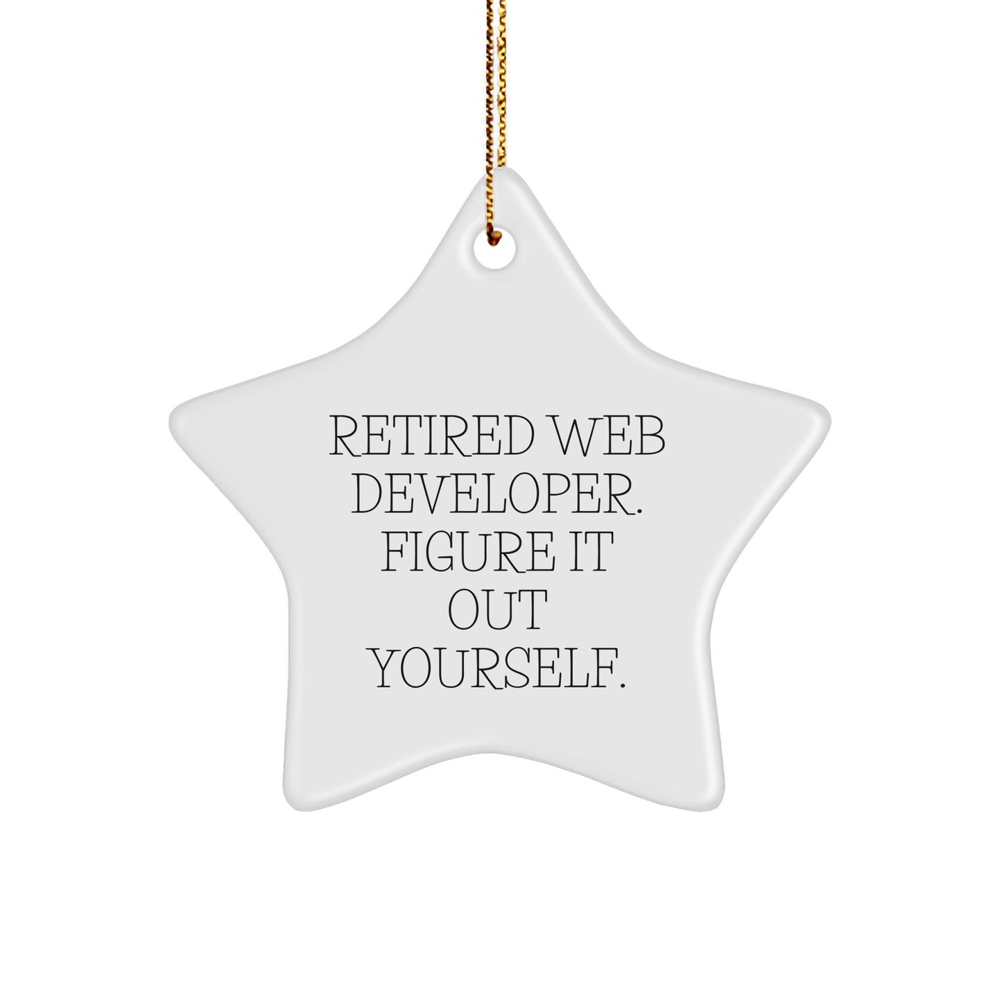 Web Developer Star Ornament, Funny Quote 'Figure It Out Yourself' Gifts from Friends for Women Men Coworkers Family - The Buy Boom