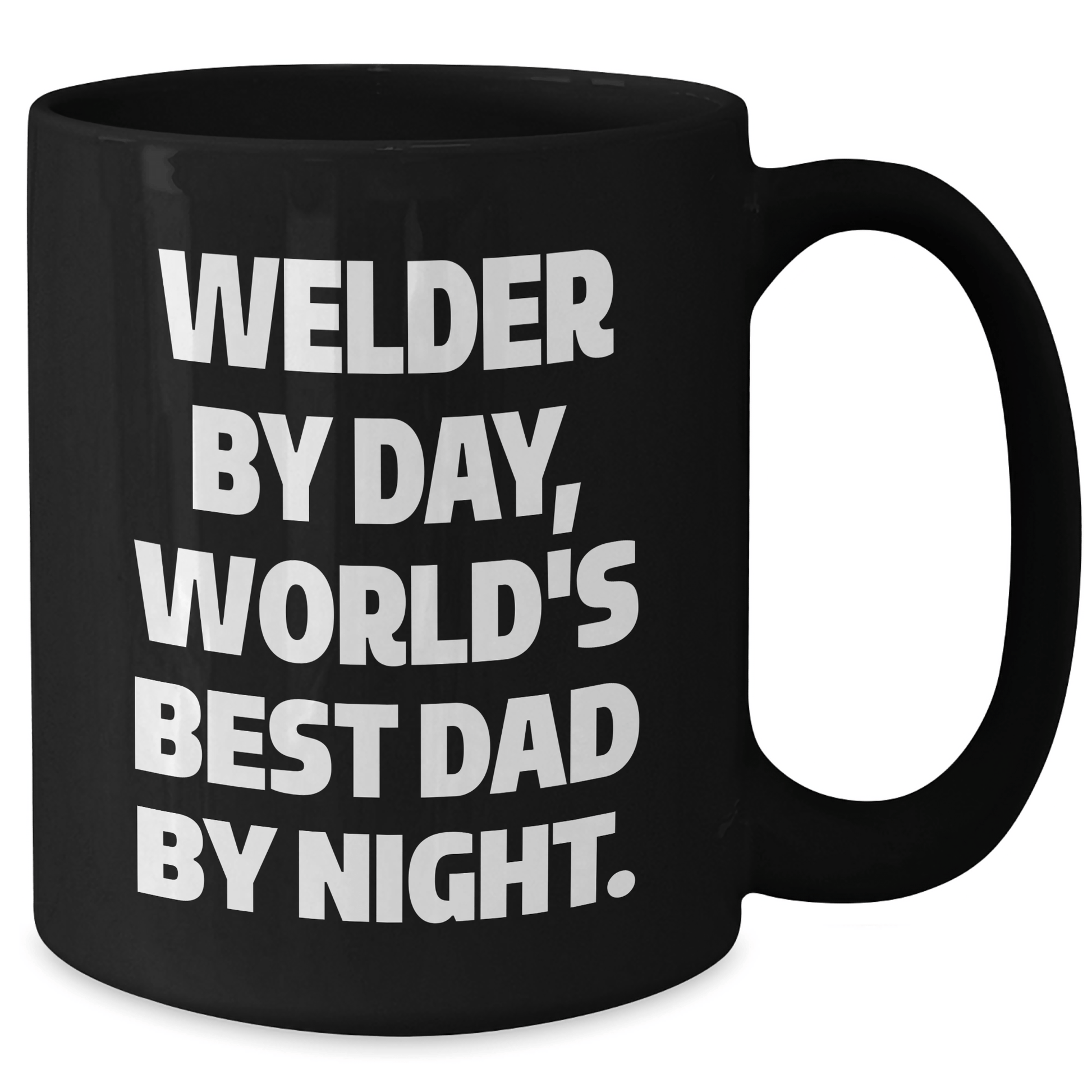 Welder Gifts for Him, Funny Quote Mug, Black Coffee Mug for Father's Day, Gifts from Men, Unique Gift Ideas for World's Best Dad - The Buy Boom