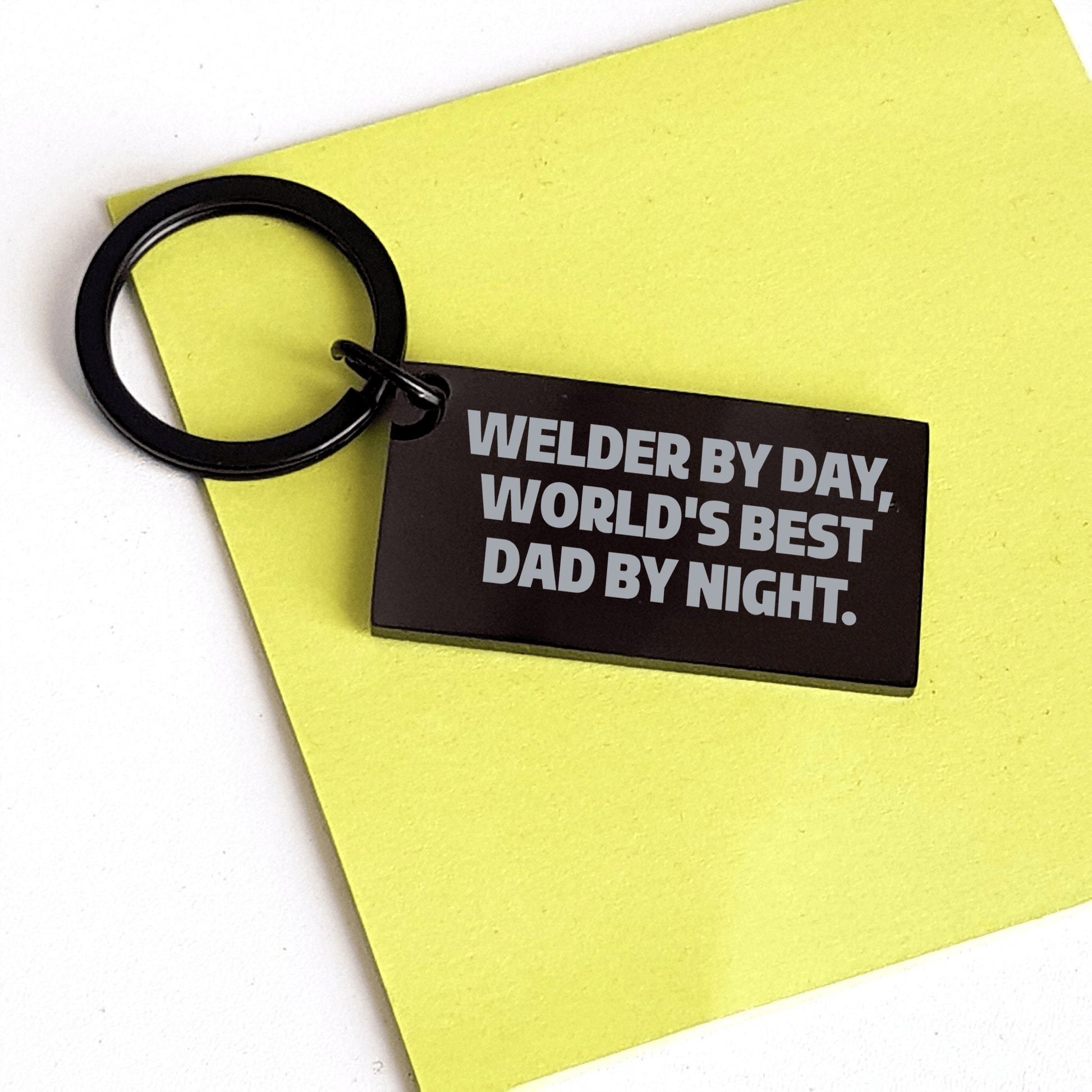 Welder Gifts for Him, Keychain with Funny Quote 'Welder By Day, World's Best Dad By Night.', Gifts from Men for Father's Day - The Buy Boom