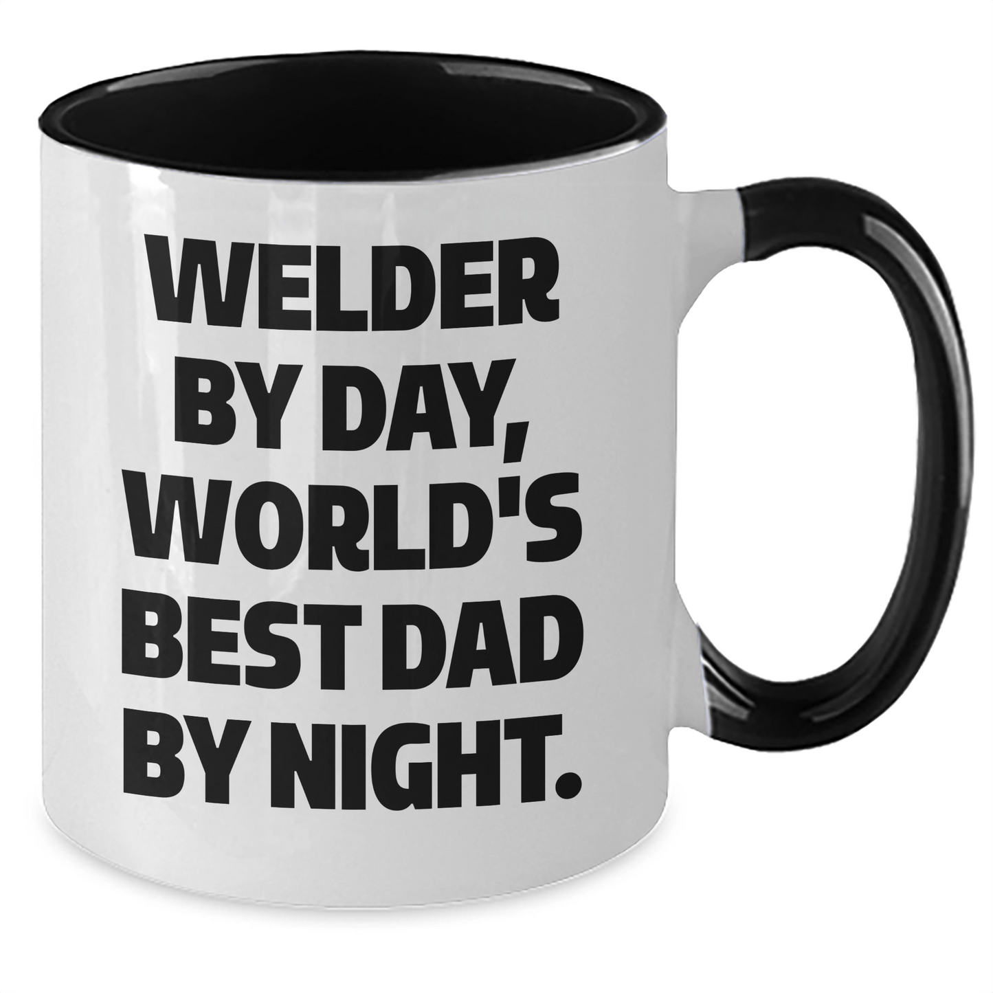 Welder Gifts from Men, Funny Two Tone Coffee Mug for Welder by Day, World's Best Dad by Night, Father's Day Unique Gifts - The Buy Boom