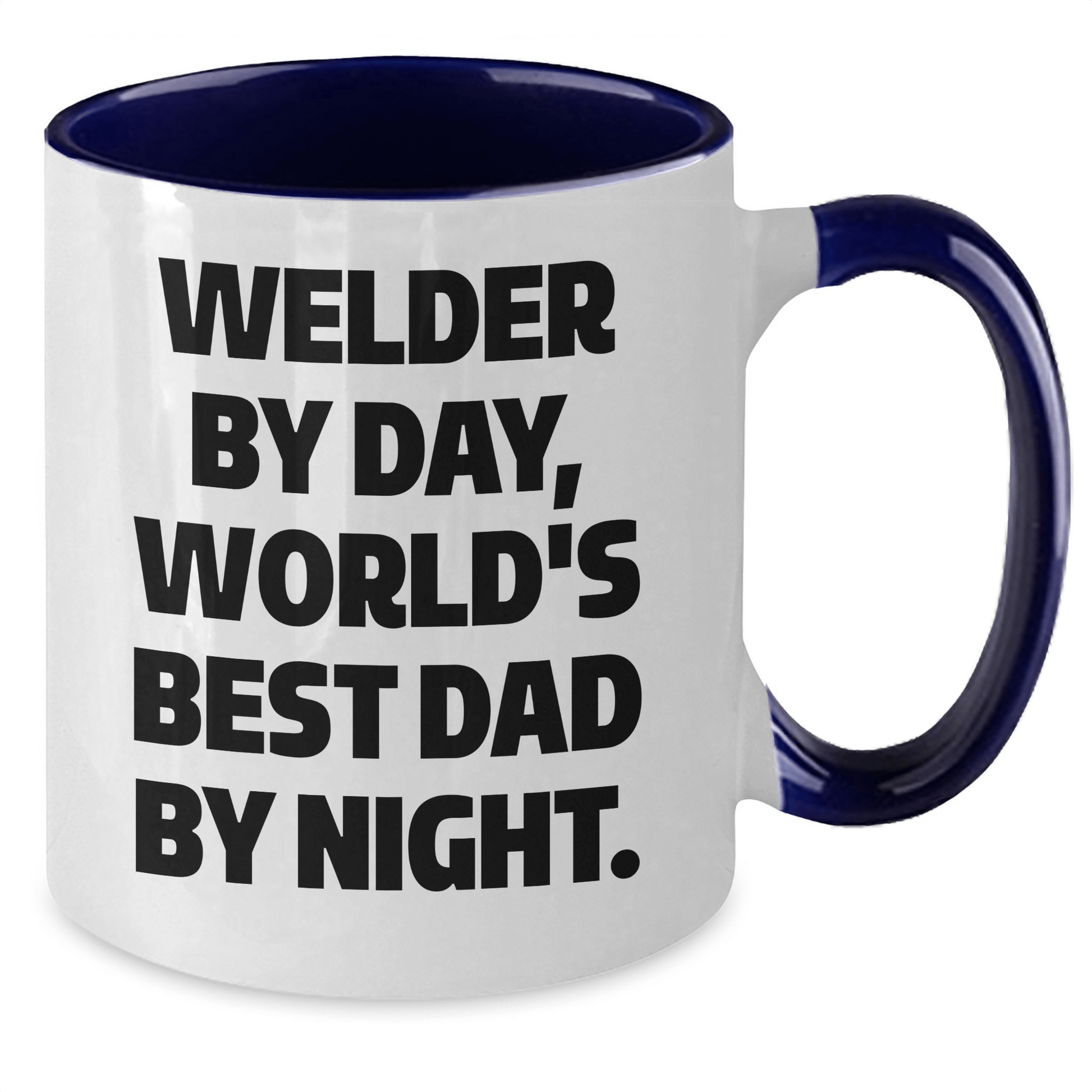 Welder Gifts from Men, Funny Two Tone Coffee Mug for Welder by Day, World's Best Dad by Night, Father's Day Unique Gifts - The Buy Boom