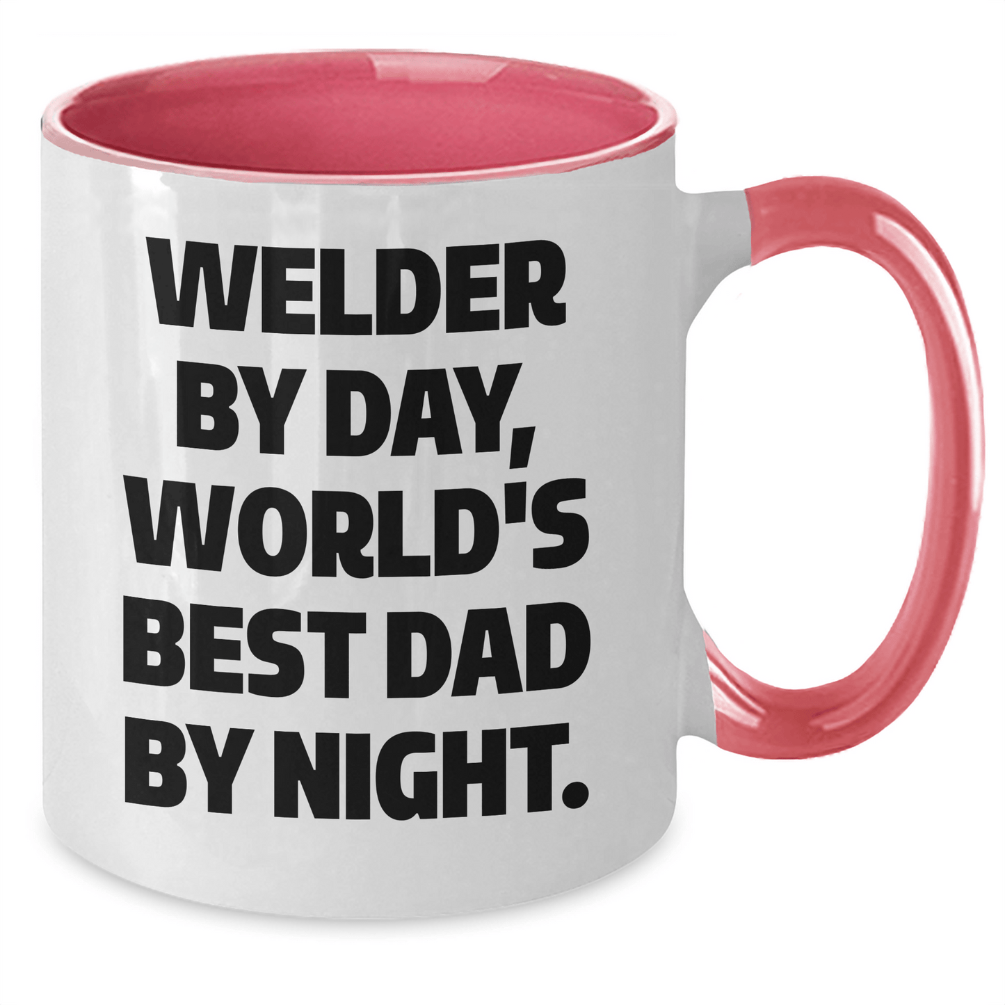 Welder Gifts from Men, Funny Two Tone Coffee Mug for Welder by Day, World's Best Dad by Night, Father's Day Unique Gifts - The Buy Boom