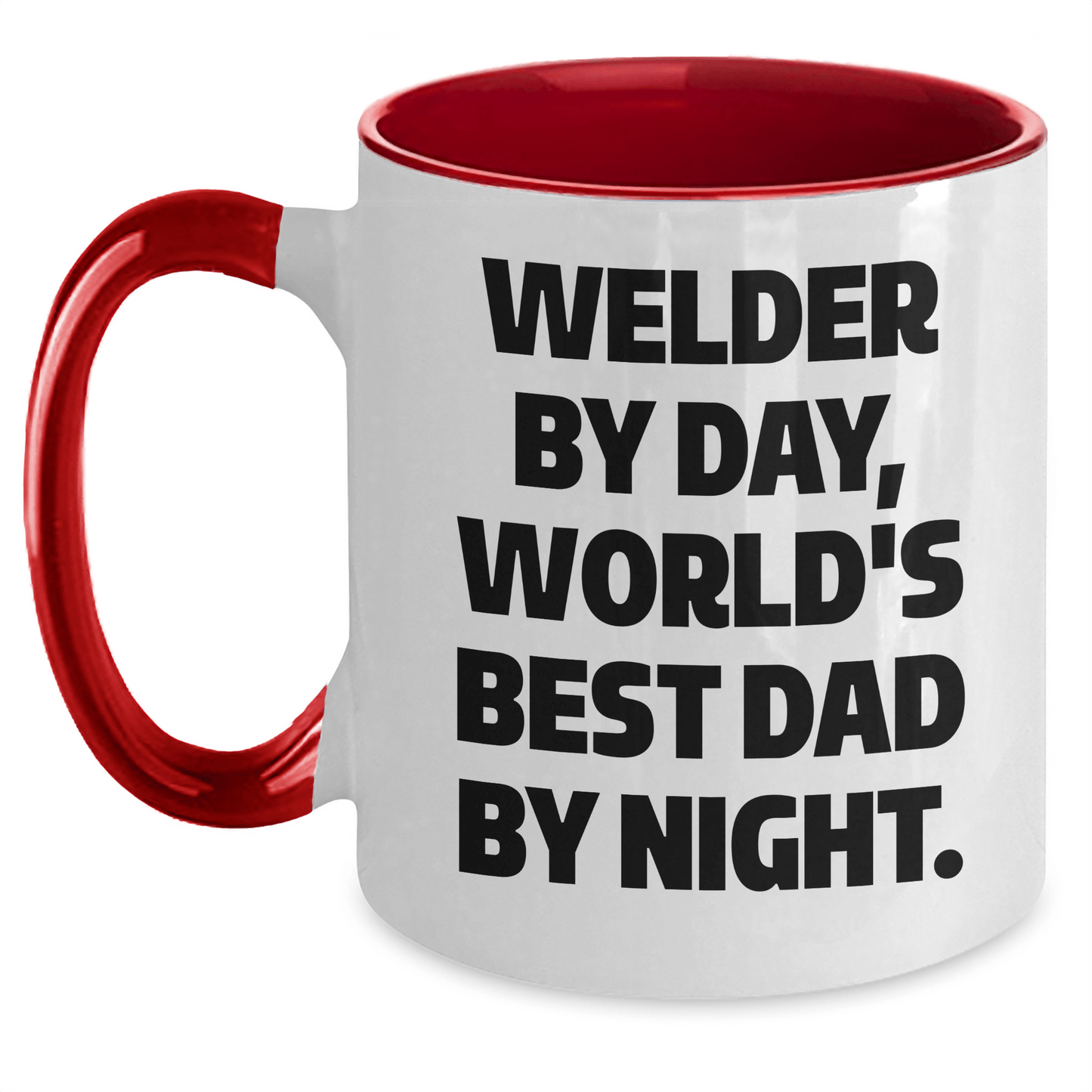 Welder Gifts from Men, Funny Two Tone Coffee Mug for Welder by Day, World's Best Dad by Night, Father's Day Unique Gifts - The Buy Boom