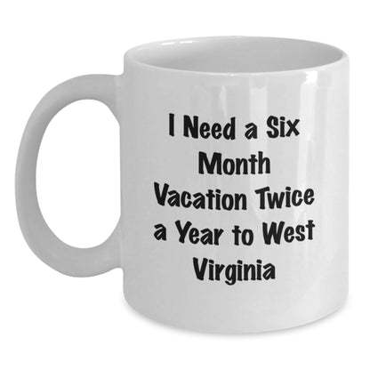 West Virginia Enthusiasts' Delight, Funny Quote White Coffee Mug for Birthday Unique Gifts from Friends to Men, 11oz or 15oz Capacity - The Buy Boom