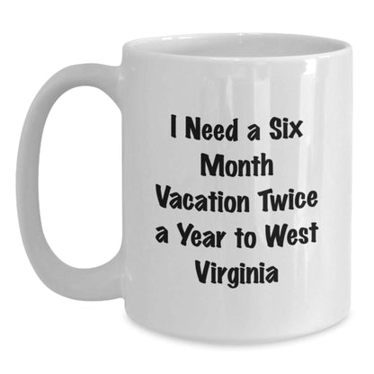 West Virginia Enthusiasts' Delight, Funny Quote White Coffee Mug for Birthday Unique Gifts from Friends to Men, 11oz or 15oz Capacity - The Buy Boom