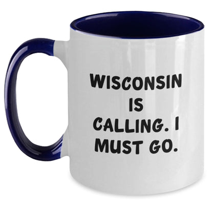Wisconsin Gifts for Men and Women - Funny Quote Two Tone Coffee Mug, Gifts from Friends and Family for Birthday - The Buy Boom