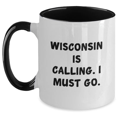 Wisconsin Gifts for Men and Women - Funny Quote Two Tone Coffee Mug, Gifts from Friends and Family for Birthday - The Buy Boom