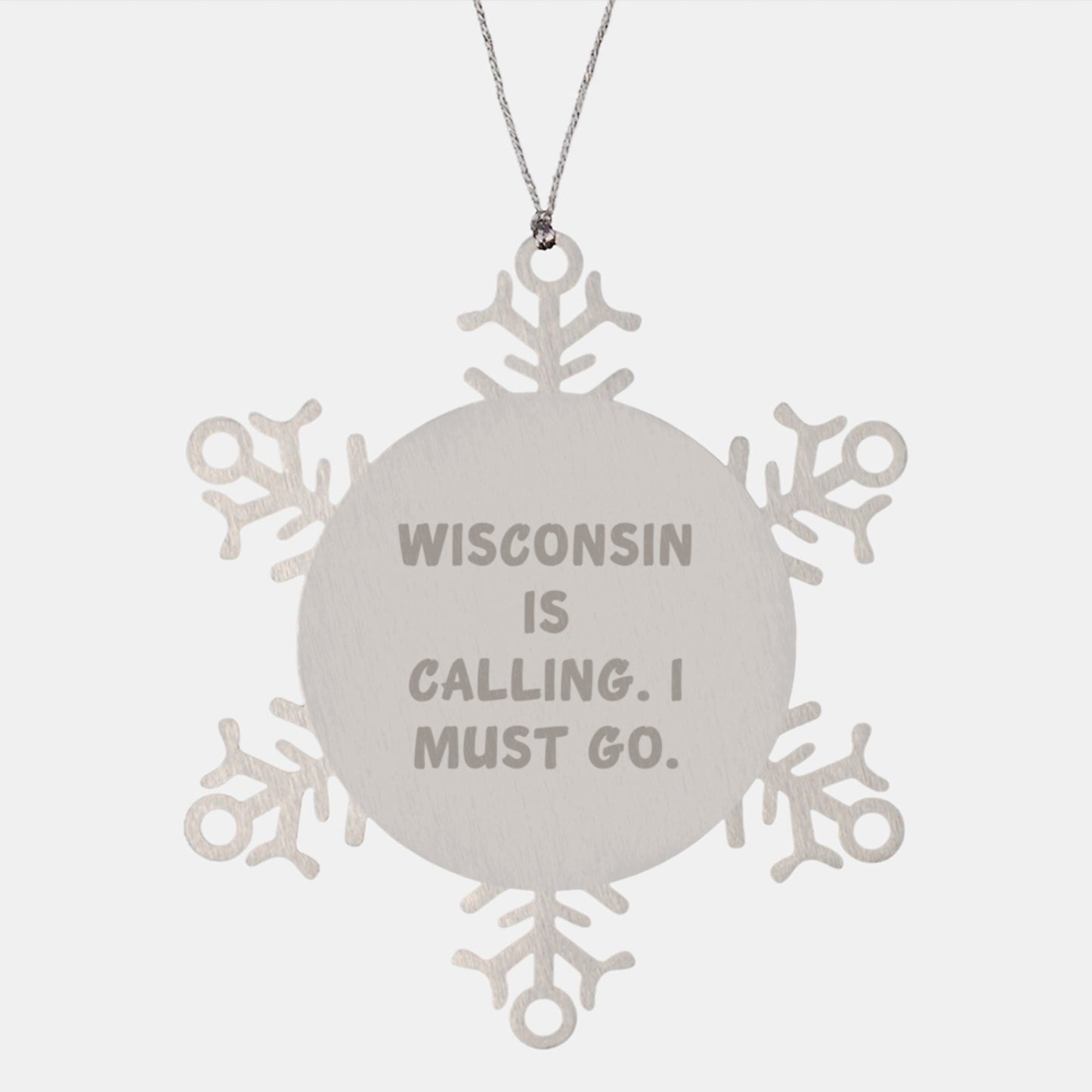 Wisconsin Snowflake Ornaments, Funny Quote Gifts from Friends to Family, 3.14 Inch Shatterproof Stainless Steel Christmas Decorations - The Buy Boom