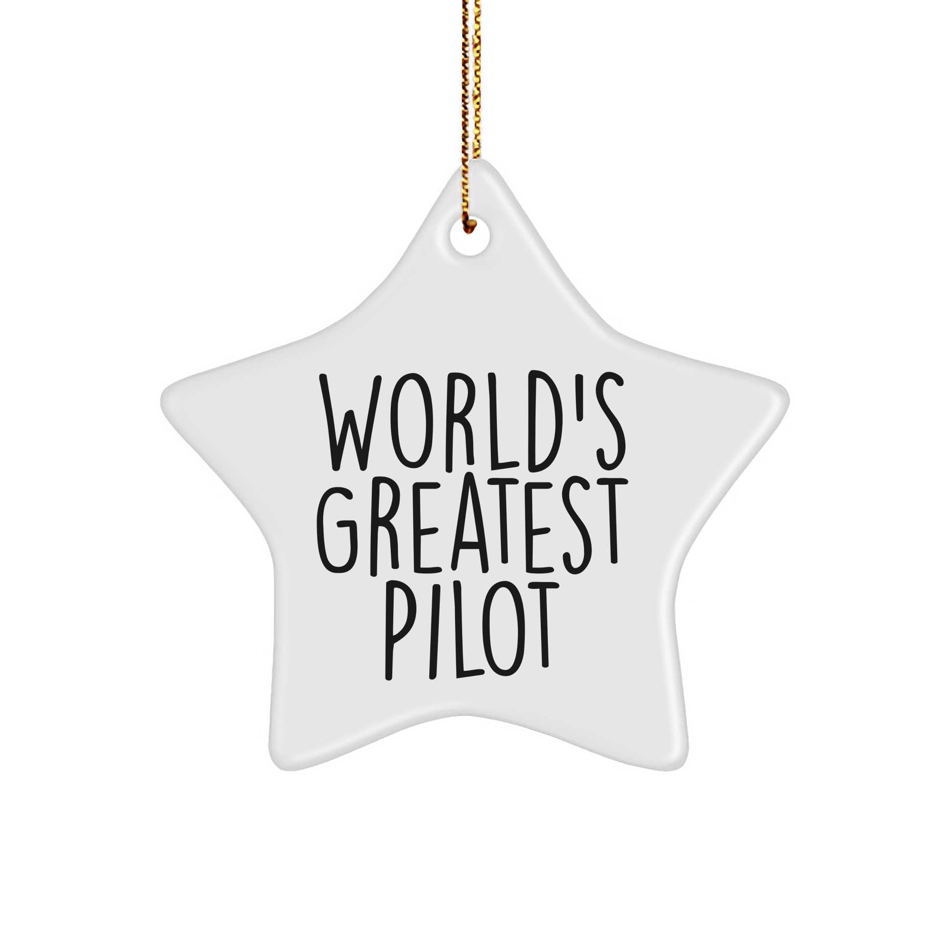 World's Greatest Pilot Star Ornament, Funny Pilot Gifts from Friends, Christmas Unique Pilot Star Ornaments for Men, Pilot Gifts for Friends, Pilot Star Ornament with Quote - The Buy Boom