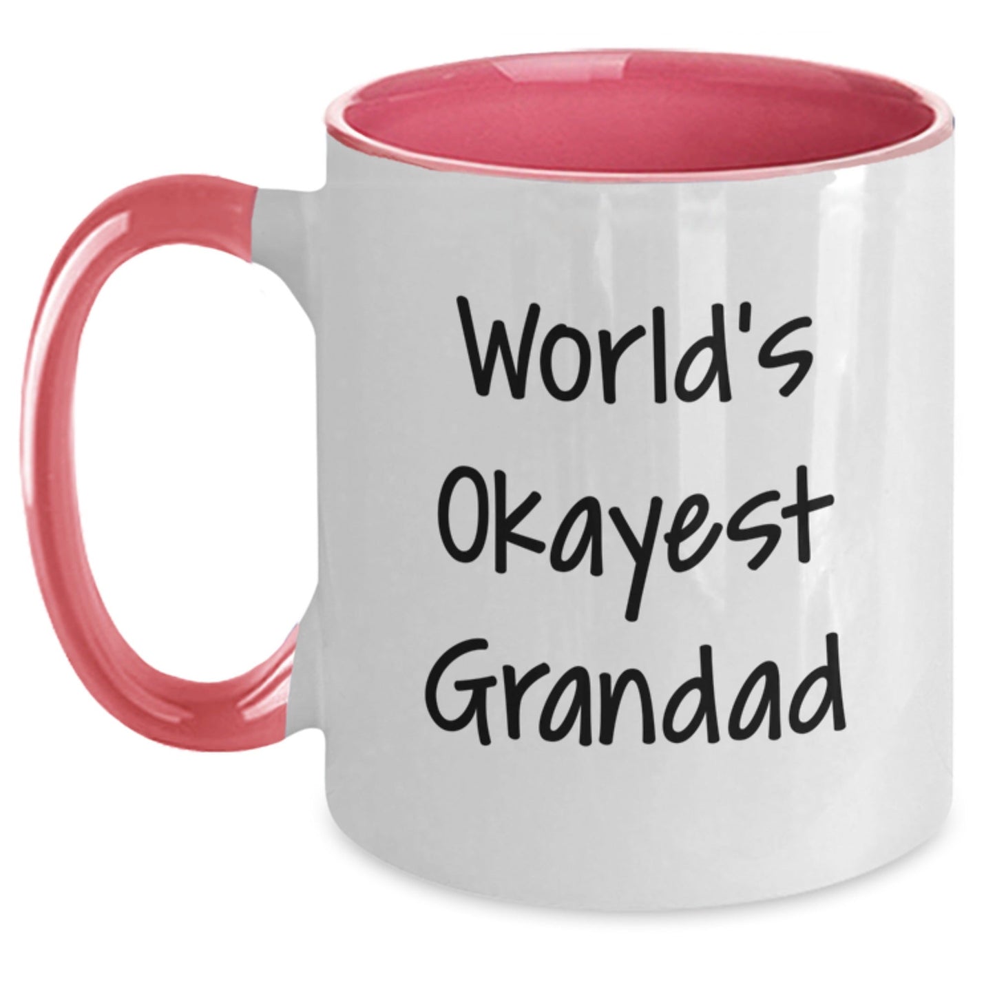 World's Okayest Grandad Funny Two Tone Coffee Mug Gifts for Grandad Graduation from Family - The Buy Boom