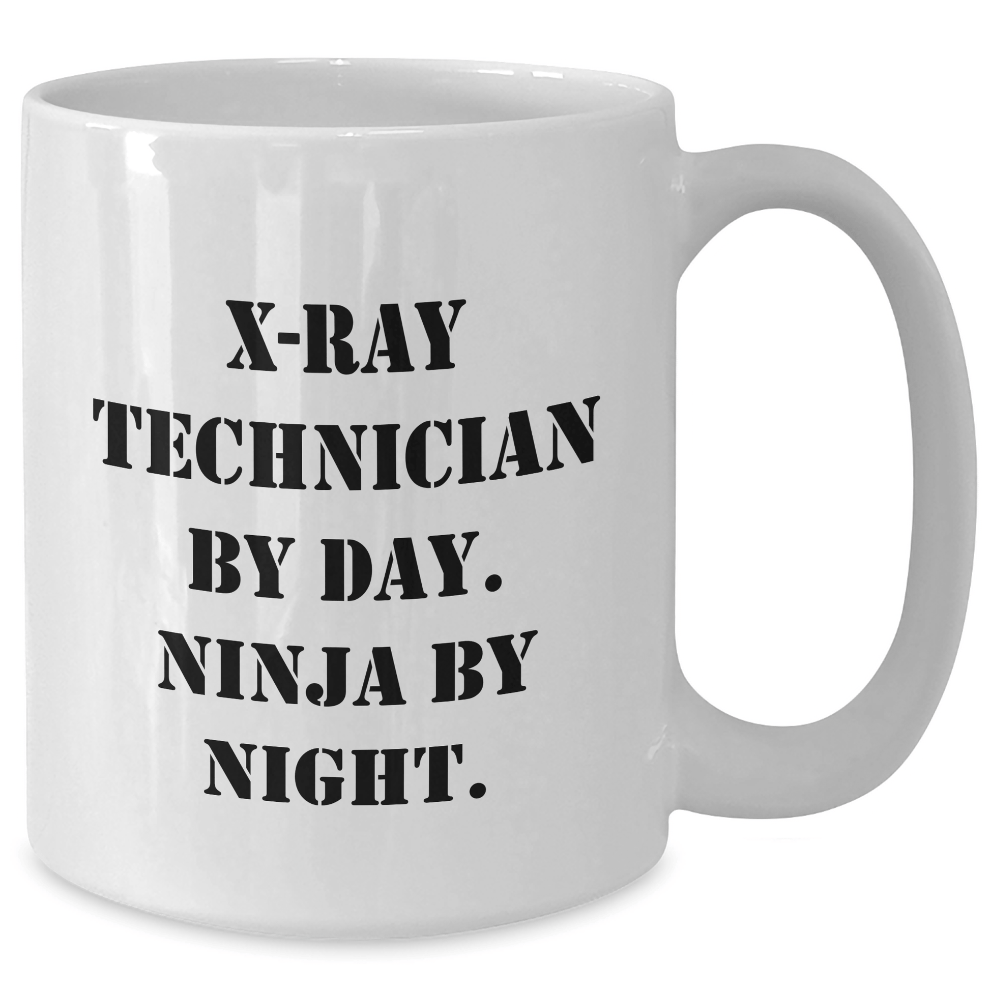 X - Ray Technician Gifts by Day, Ninja by Night - Funny White Coffee Mug for Father's Day - The Buy Boom
