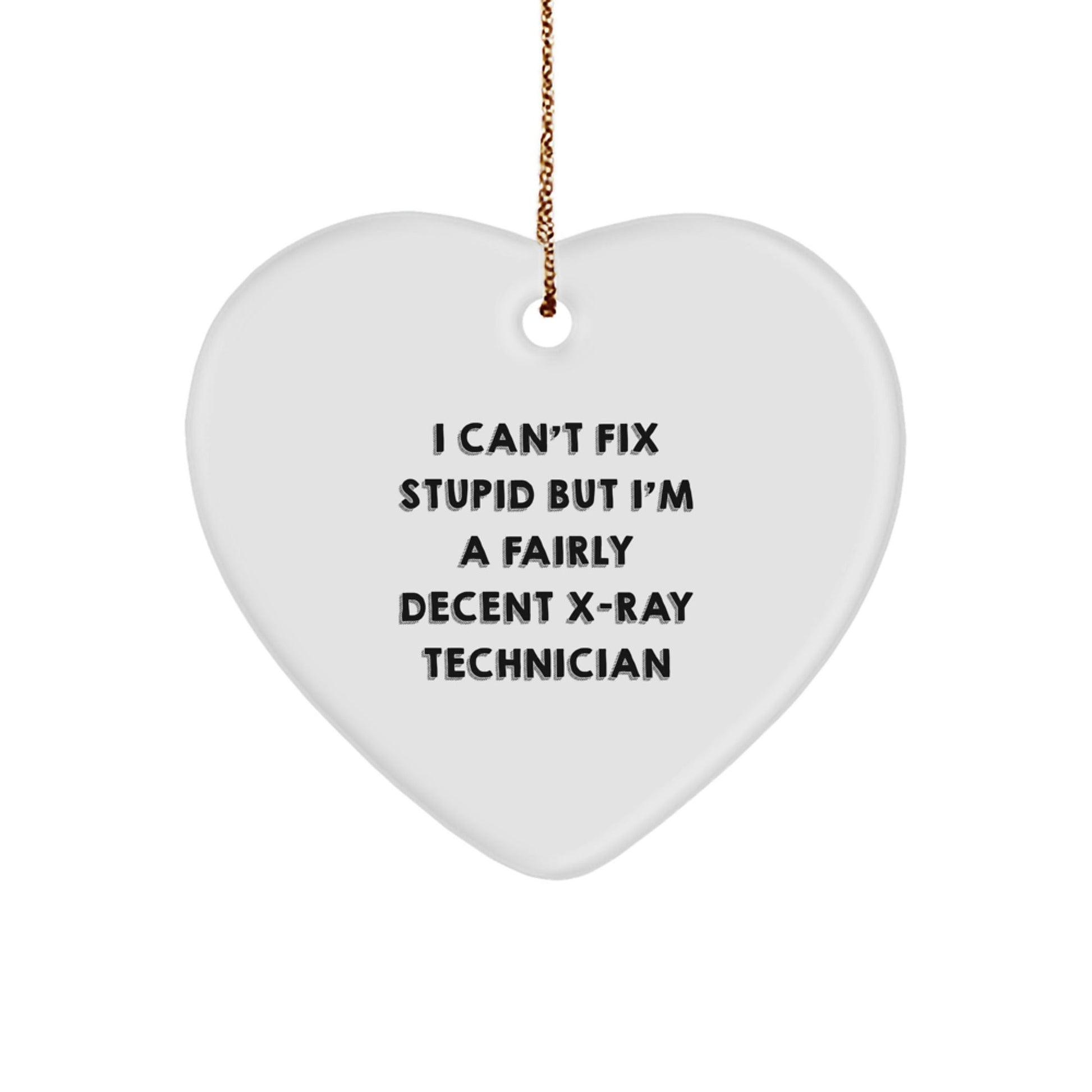 X - Ray Technician Gifts from Men - Funny Heart Ornament for X - Ray Technician Friends, Coworkers, Family - Christmas Unique Gifts - The Buy Boom